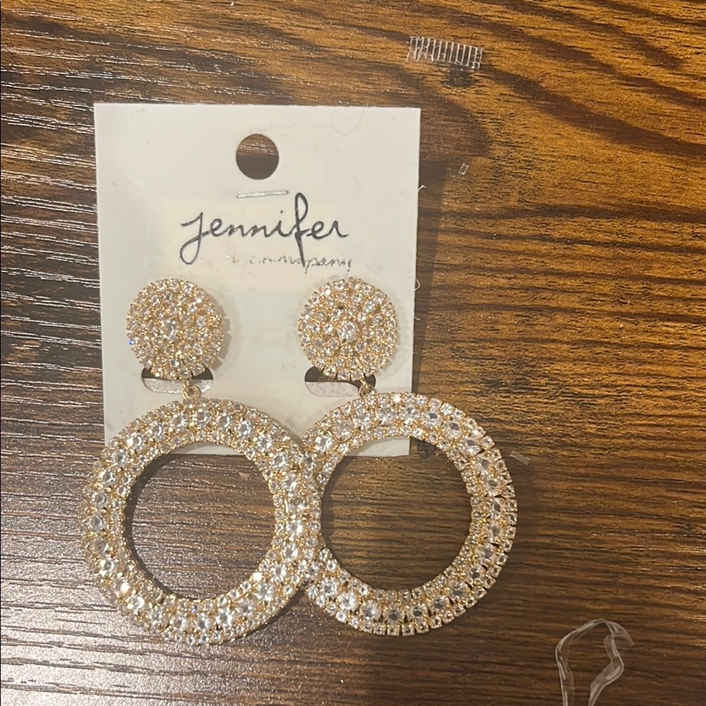 Jenni Gold Statement Crystal Earrings